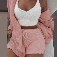 Comfortable Women's Top and Skirt Set-Pink-S-State of Style