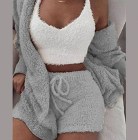 Comfortable Women's Top and Skirt Set-Silver-Grey-S-State of Style