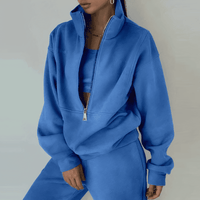 Comfortable Women's Tracksuit - Ava-Blue-S-State of Style