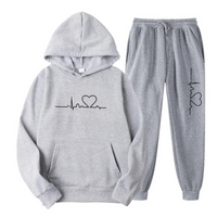 Comfortable Women’s Tracksuit - Lyra-Light Grey-S-State of Style