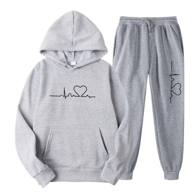 Comfortable Women’s Tracksuit - Lyra-Light Grey-S-State of Style