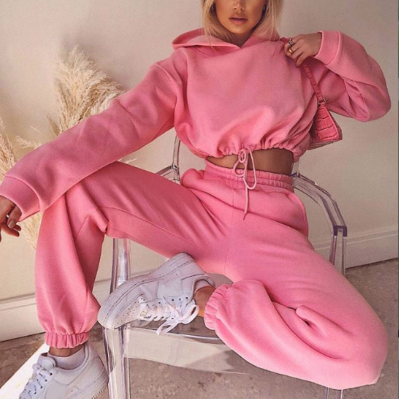 Comfortable Women's Tracksuit - Serena-Pink-S-State of Style
