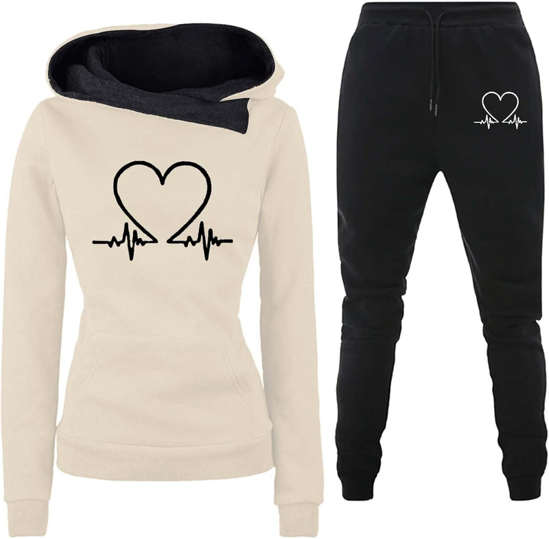 COMFORTABLE WOMEN'S TWO-PIECE TRACKSUIT - WARMFLEX™-Beige-S-State of Style