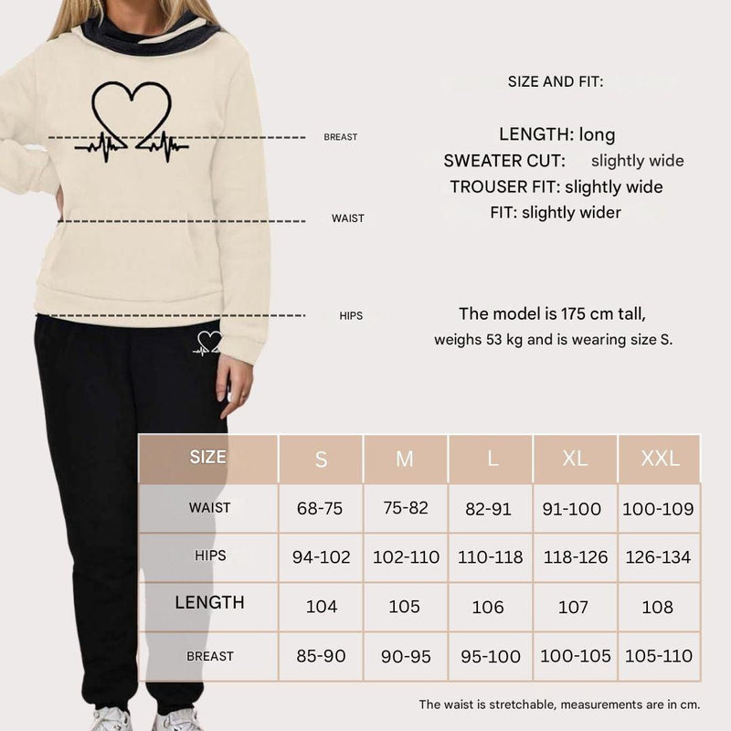 COMFORTABLE WOMEN'S TWO-PIECE TRACKSUIT - WARMFLEX™-Black-S-State of Style