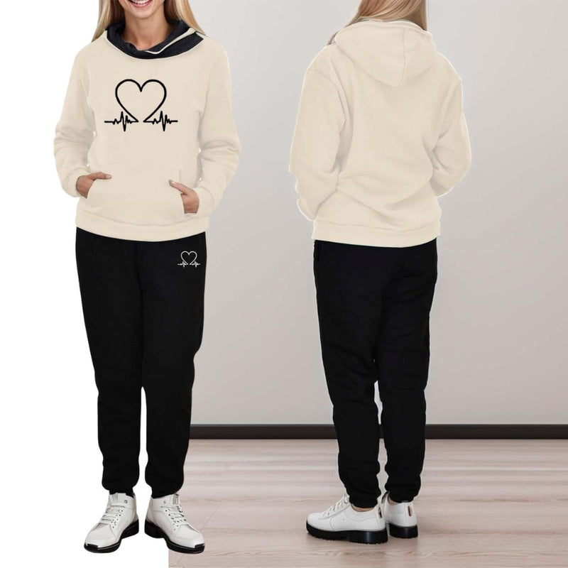 COMFORTABLE WOMEN'S TWO-PIECE TRACKSUIT - WARMFLEX™-Black-S-State of Style