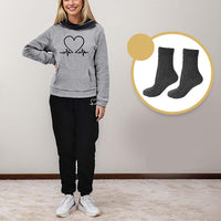 COMFORTABLE WOMEN'S TWO-PIECE TRACKSUIT - WARMFLEX™-Grey + 1 PAIR OF WARM SOCKS-S-State of Style