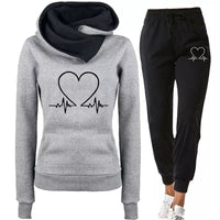 COMFORTABLE WOMEN'S TWO-PIECE TRACKSUIT - WARMFLEX™-Grey-S-State of Style