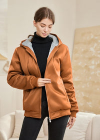 Comfortable Women's Winter Fleece Jacket - Gemma-Black-S-State of Style
