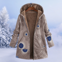Comfortable Women's Winter Jacket with Floral Print - Ivy-Khaki-S-State of Style
