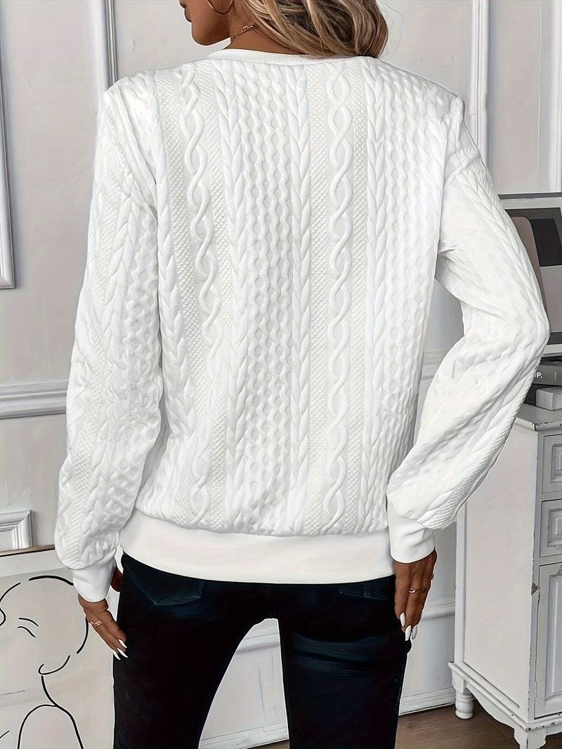 Comfortable Zippered Women’s Sweater – Ella-White-S-State of Style