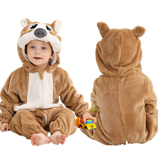 Comfy Baby Onesie with Hood - Soft Winter Warmth-10-2-6 Months-State of Style