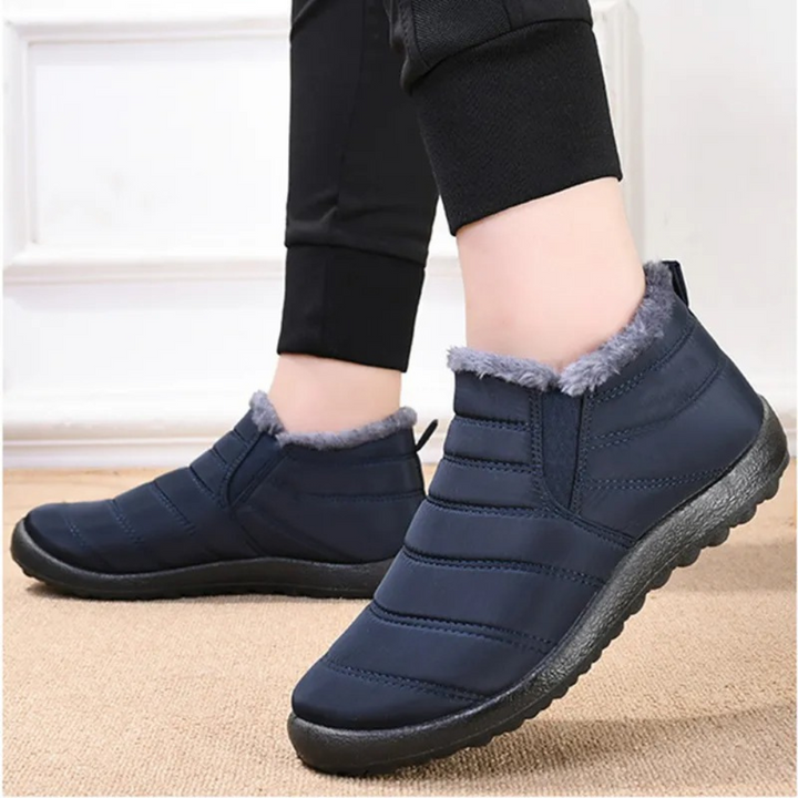 Comfy Fleece Ankle Boots - Elise-Blue-5-State of Style