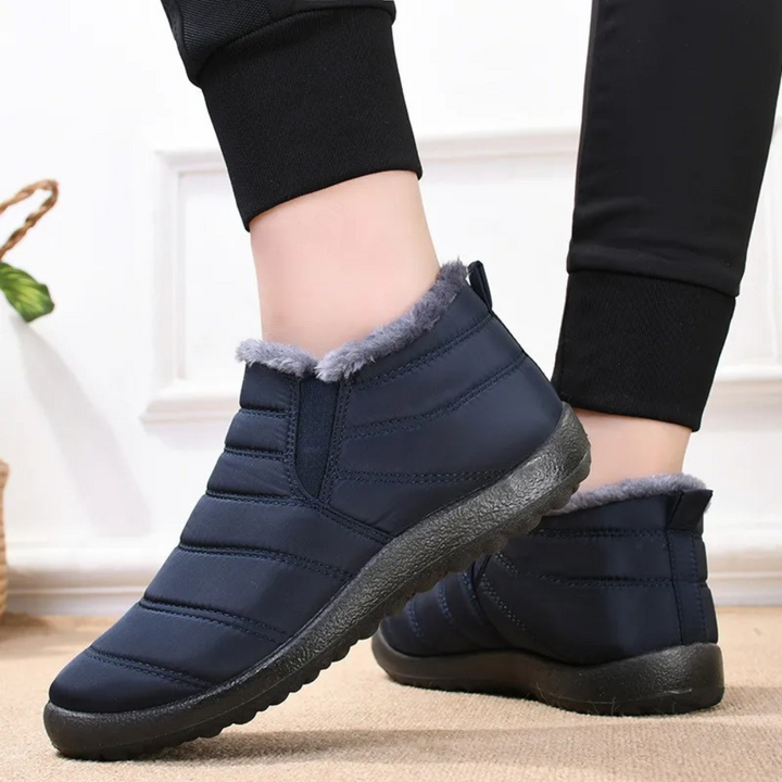 Comfy Fleece Ankle Boots - Elise-Blue-5-State of Style