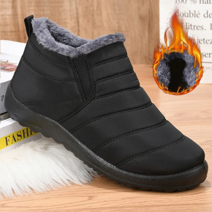 Comfy Fleece Ankle Boots - Elise-Blue-5-State of Style