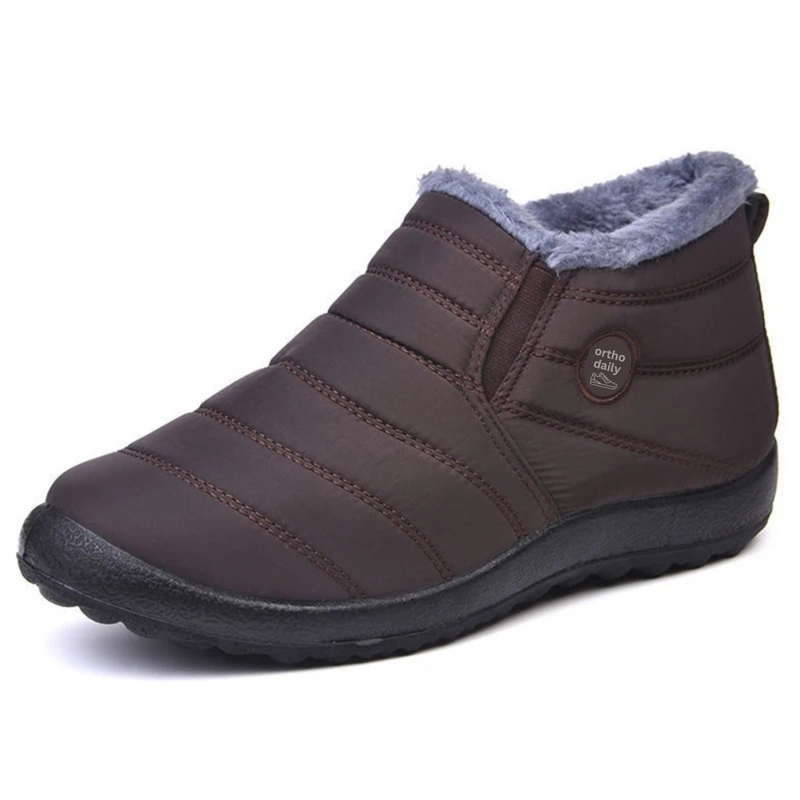 Comfy Fleece Ankle Boots - Elise-Brown-5-State of Style