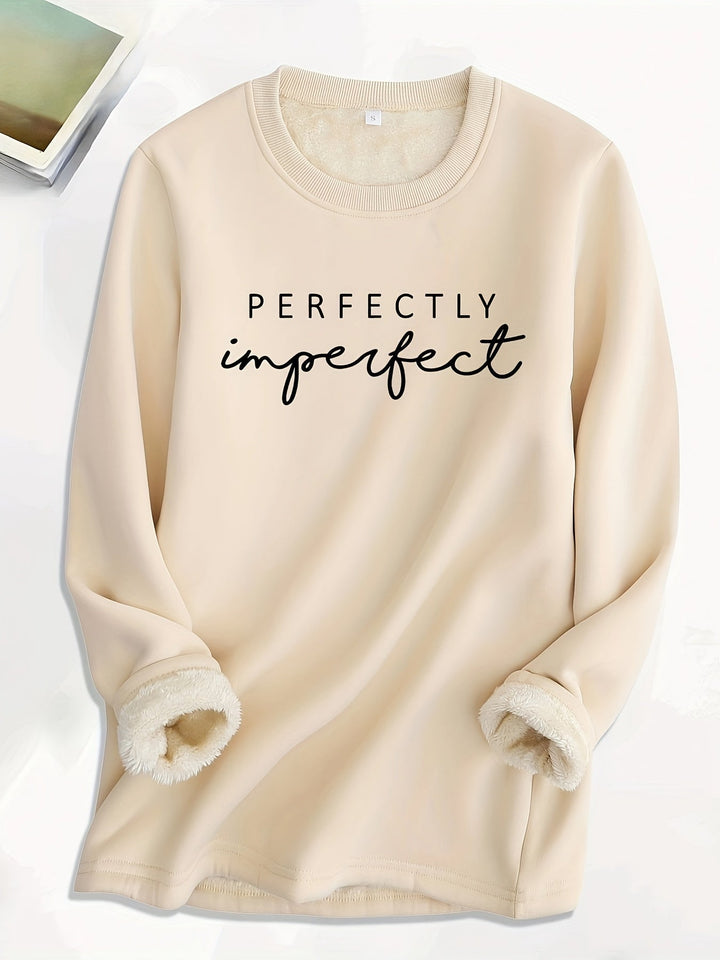 Comfy Fleece Sweatshirt - Liona-Beige-S-State of Style