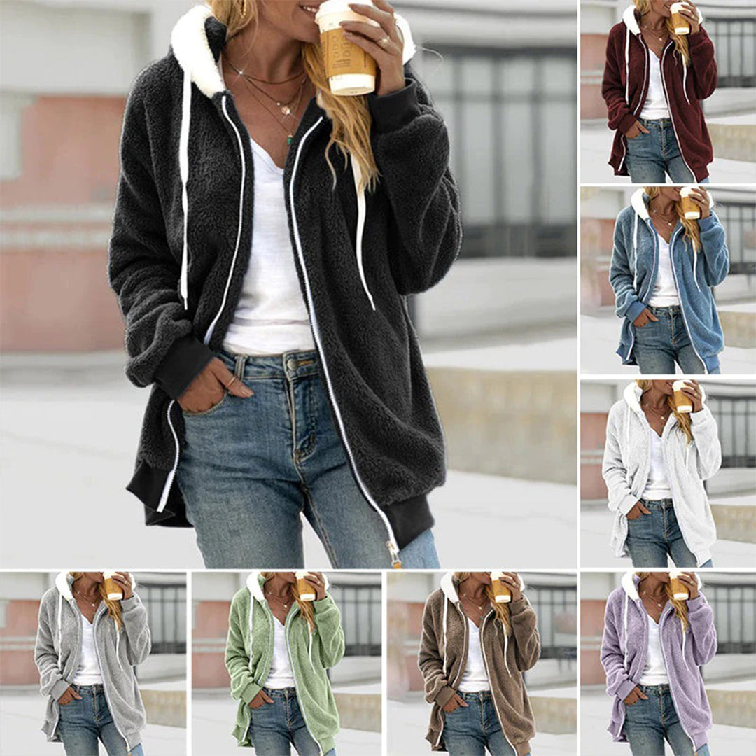 Comfy Hoodie Vest - Aurora-Red-L-State of Style