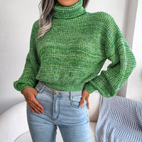 Comfy Knitted Turtleneck Jumper - Emilia-Green-S-State of Style