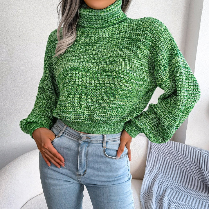 Comfy Knitted Turtleneck Jumper - Emilia-Green-S-State of Style