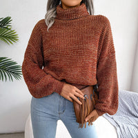 Comfy Knitted Turtleneck Jumper - Emilia-Orange-S-State of Style
