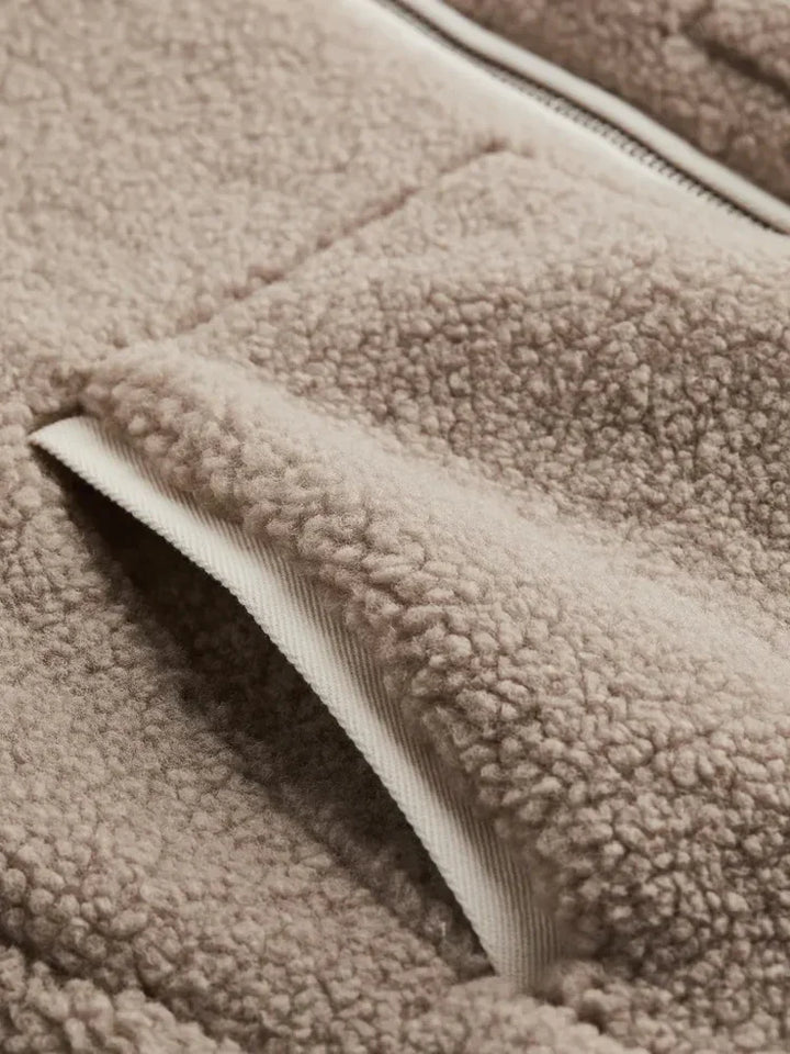 Comfy Teddy Jacket - Mila-Light Brown-S-State of Style