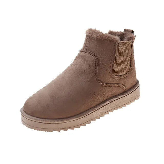Comfy Thermal Slip-On Snow Boots - Sofia-Brown-5-State of Style