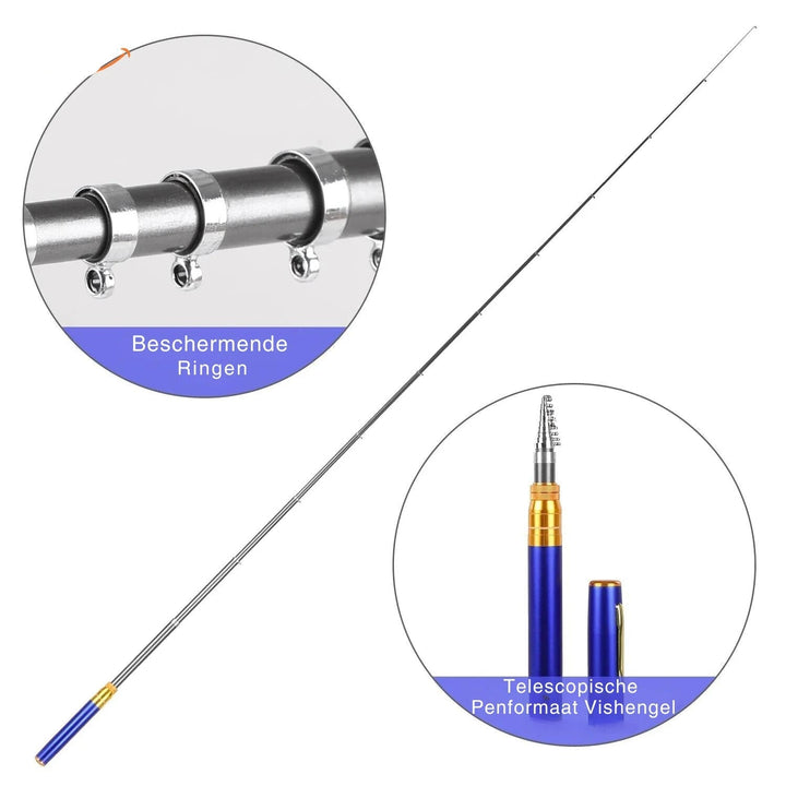 Compact Fishing Rod Set - TravelCast-Black-State of Style