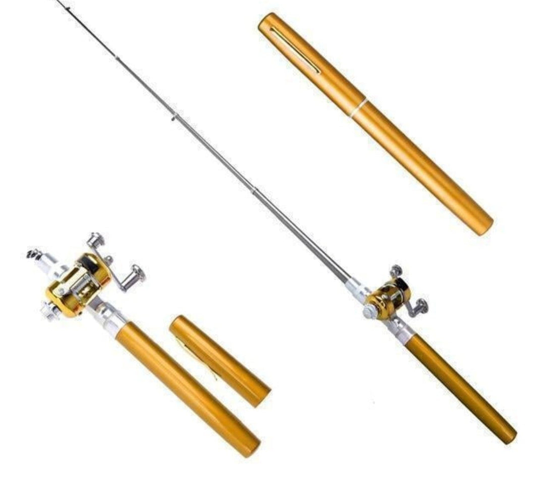 Compact Fishing Rod Set - TravelCast-Gold-State of Style