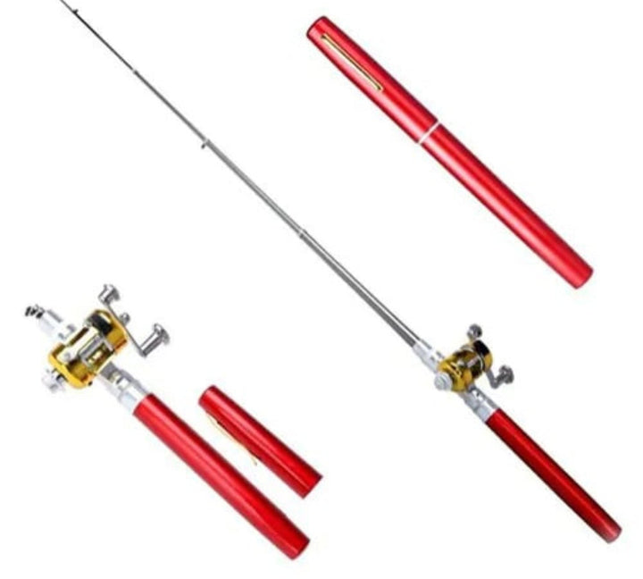 Compact Fishing Rod Set - TravelCast-Red-State of Style