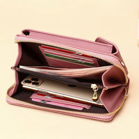 Compact PU Leather Crossbody Shoulder Bag with Adjustable Strap