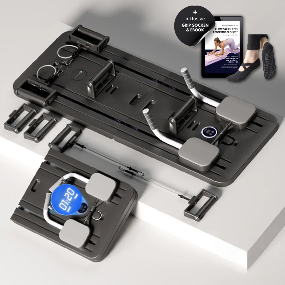 Complete Pilates Reformer Set - CoreFlex Pro-Black-State of Style