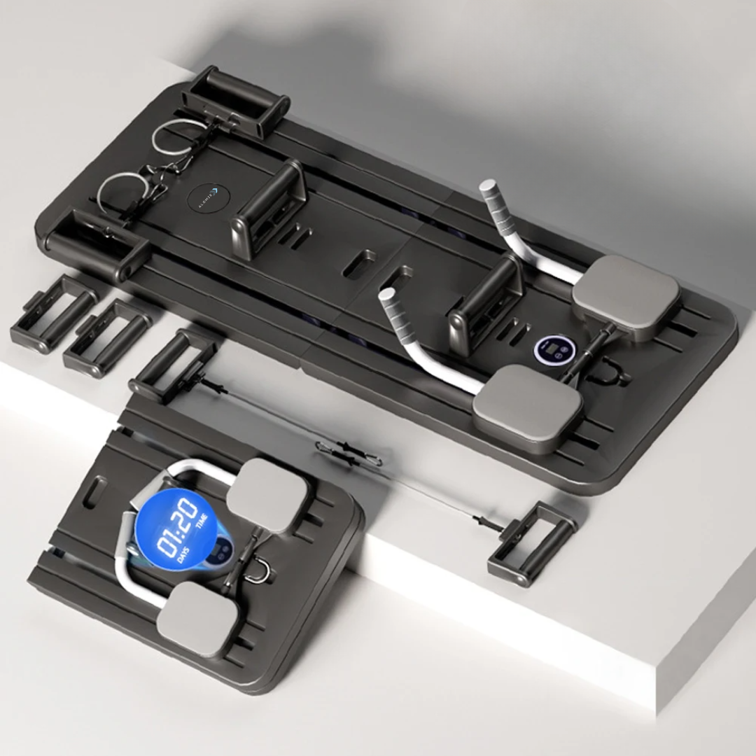 Complete Pilates Reformer Set – CoreFlex Pro-Black-State of Style
