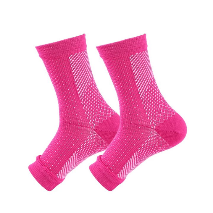 Compression Ankle Socks for Neuropathy - AnkleSupport Pro-Pink-M (3.0 - 6.5)-State of Style