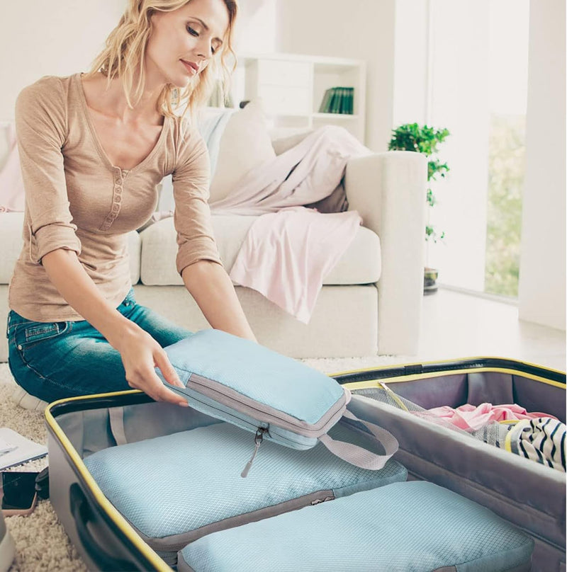 Expandable Compression Packing Cubes Set – 4pcs Travel Organisers