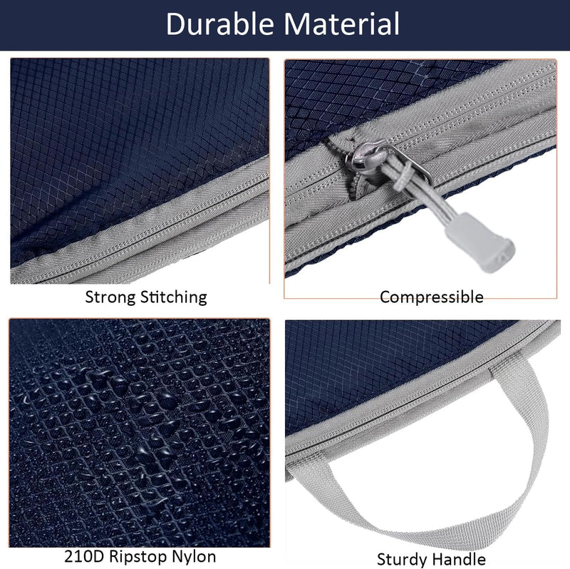 Expandable Compression Packing Cubes Set – 4pcs Travel Organisers