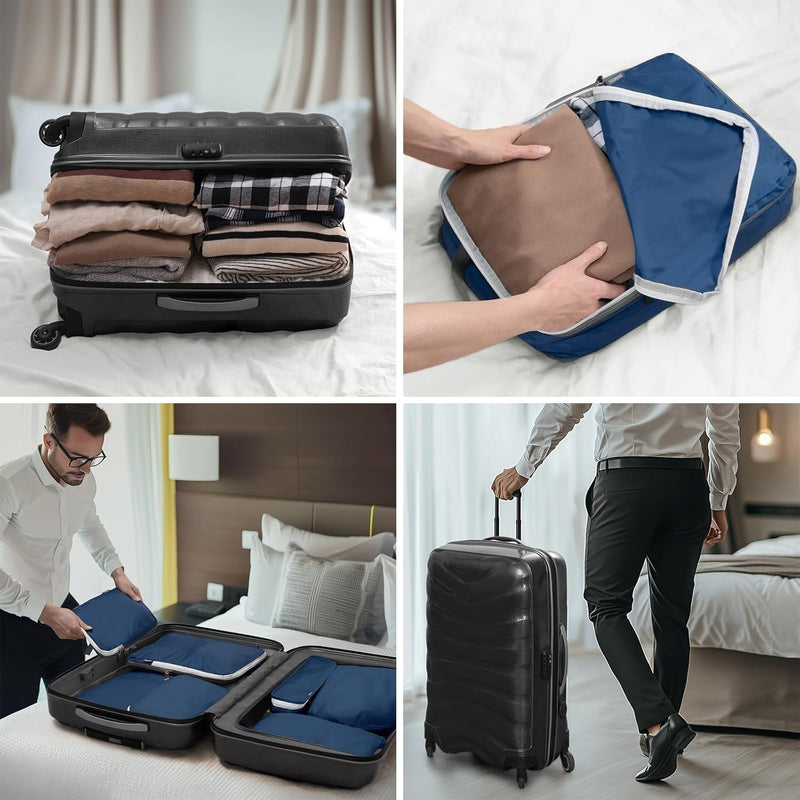 Expandable Compression Packing Cubes Set – 4pcs Travel Organisers