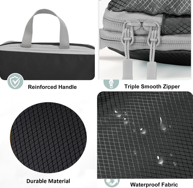Expandable Compression Packing Cubes Set – 4pcs Travel Organisers