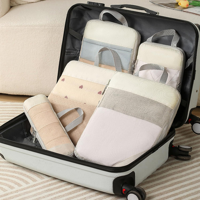 Expandable Compression Packing Cubes Set – 4pcs Travel Organisers