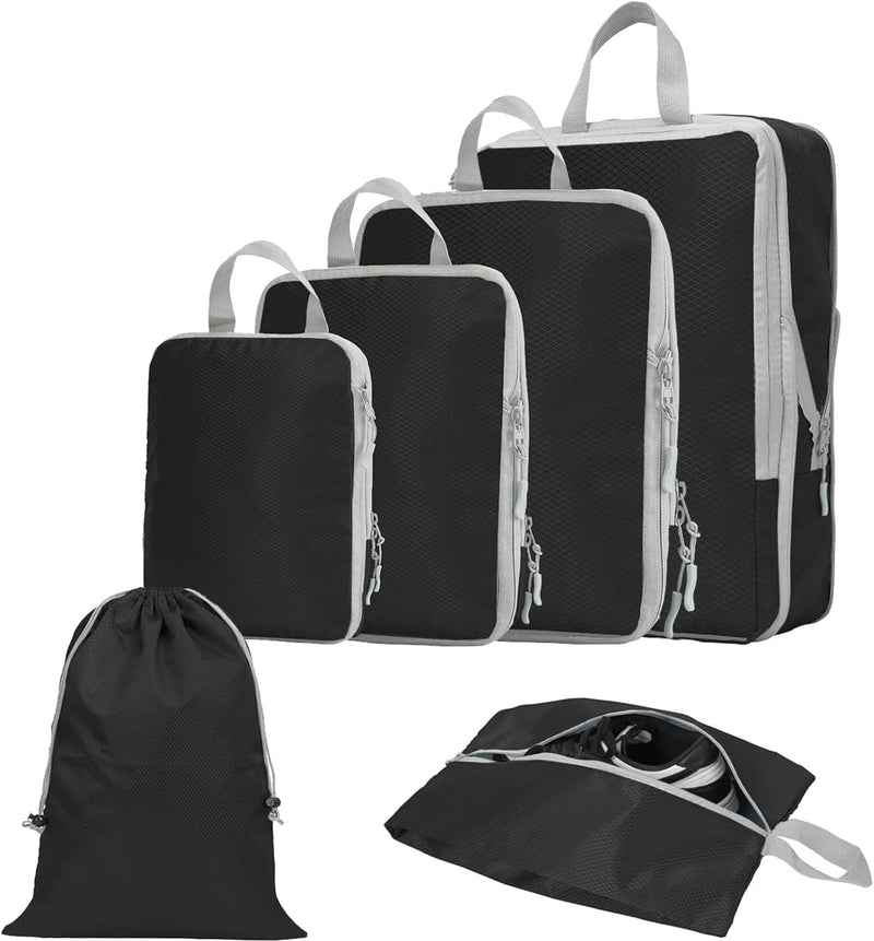 Expandable Compression Packing Cubes Set – 4pcs Travel Organisers
