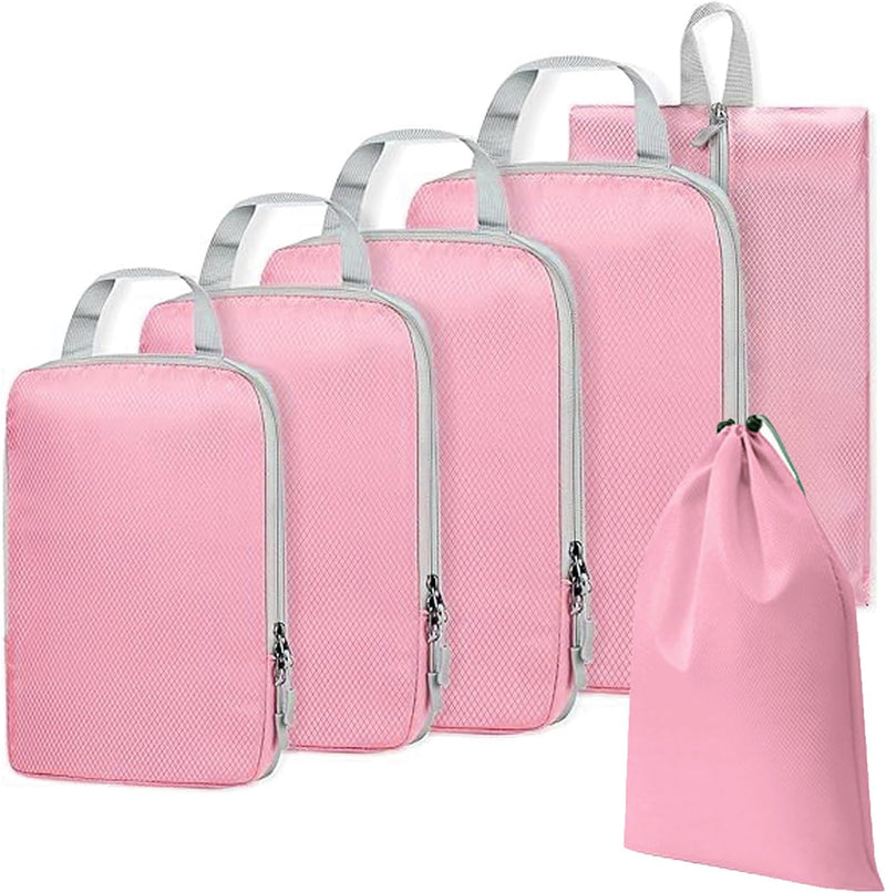 Expandable Compression Packing Cubes Set – 4pcs Travel Organisers