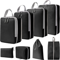 Expandable Compression Packing Cubes Set – 4pcs Travel Organisers