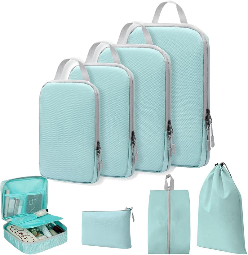 Expandable Compression Packing Cubes Set – 4pcs Travel Organisers
