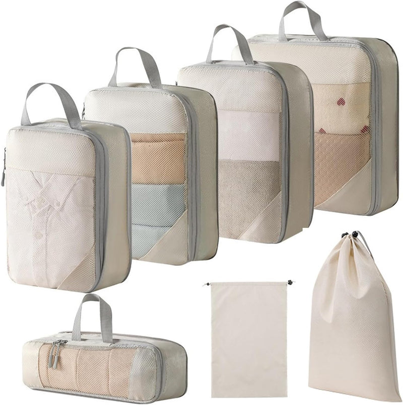 Expandable Compression Packing Cubes Set – 4pcs Travel Organisers