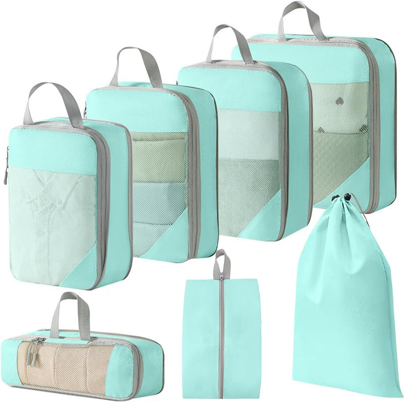 Expandable Compression Packing Cubes Set – 4pcs Travel Organisers