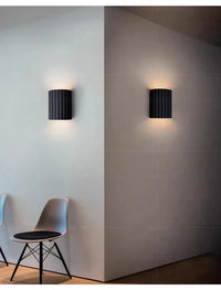 Contemporary Resin Wall Lamps - GlowStone-Black-State of Style