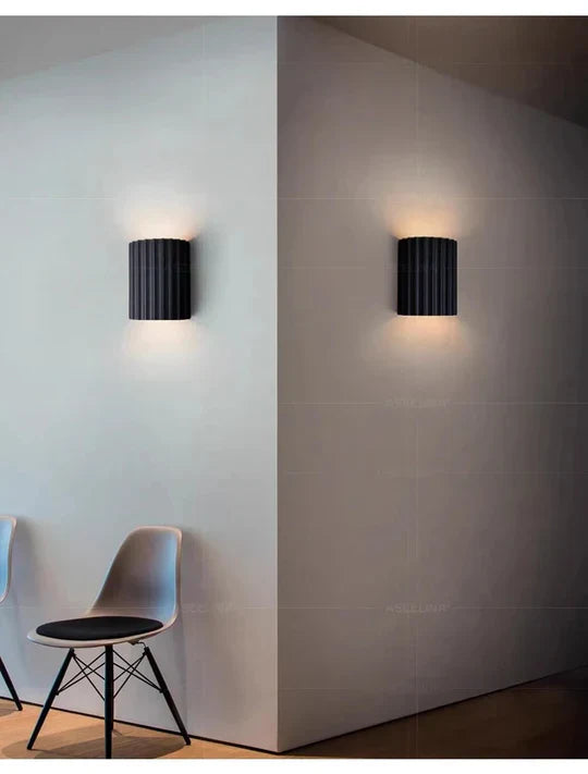 Contemporary Resin Wall Lamps - GlowStone-Black-State of Style