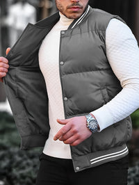 Contrast Colour Striped Vest – Noah-Dark Grey-XS-State of Style