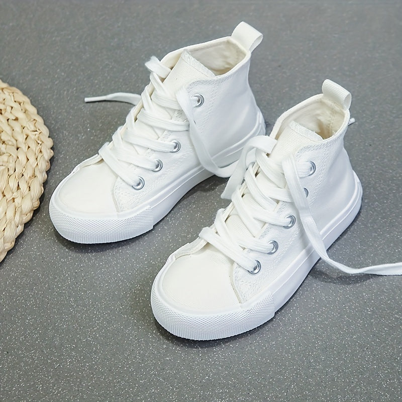 Cool High-Top Sneakers Rilo – For Kids Who Love to Move-White-4-State of Style