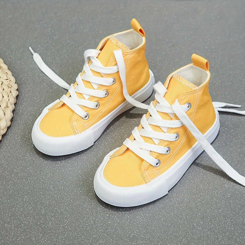Cool High-Top Sneakers Rilo – For Kids Who Love to Move-Yellow-4-State of Style