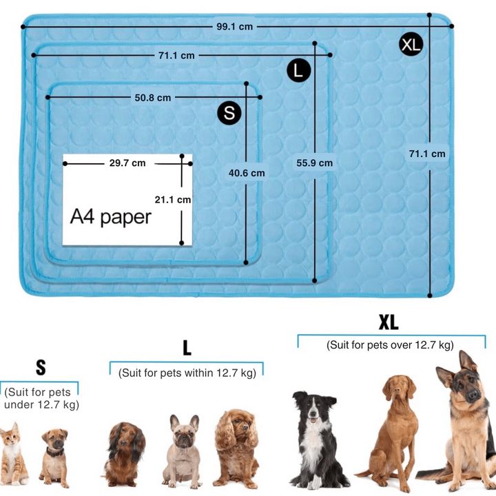 Cooling Dog Mat - CoolPet Mat-XS 40x30 cm-Blue-State of Style